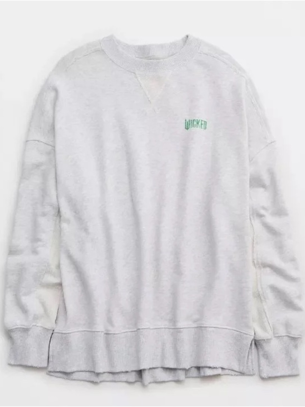 Gray Sweatshirt with Green "WICKED" - Picture 2 of 4